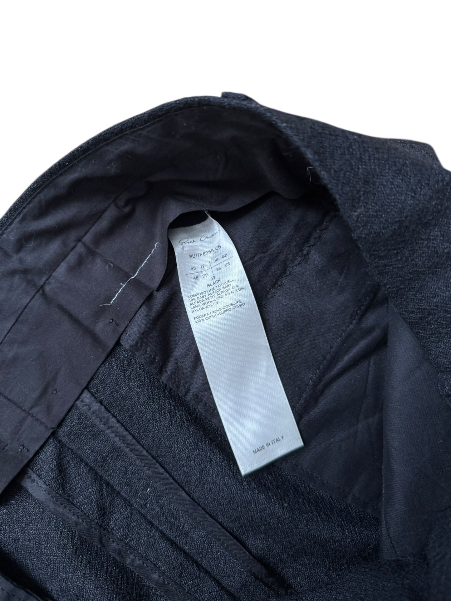 Rick Owens Mainline Wool Trousers