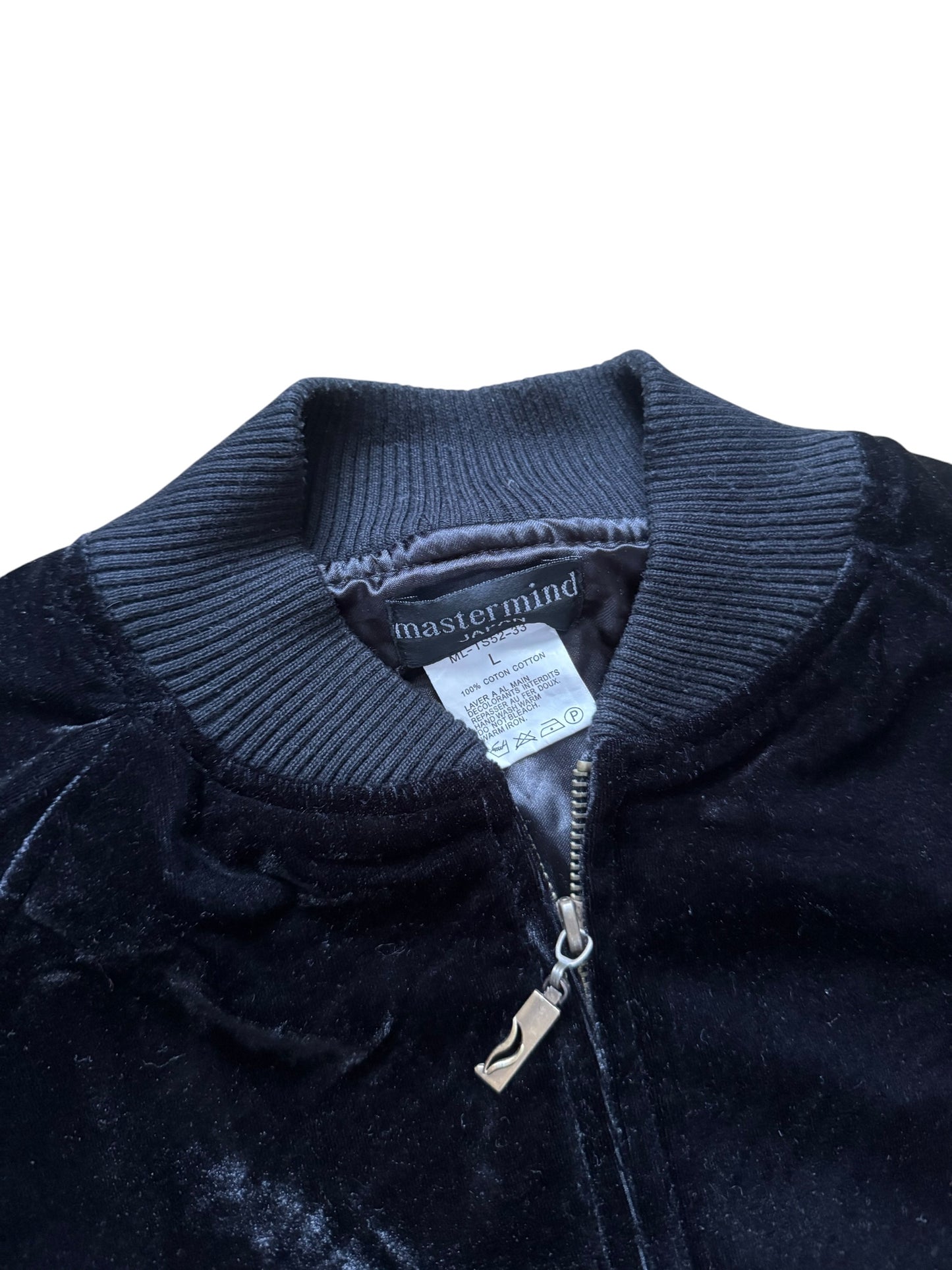 Mastermind Japan Velvet Rhinestone Bomber Jacket