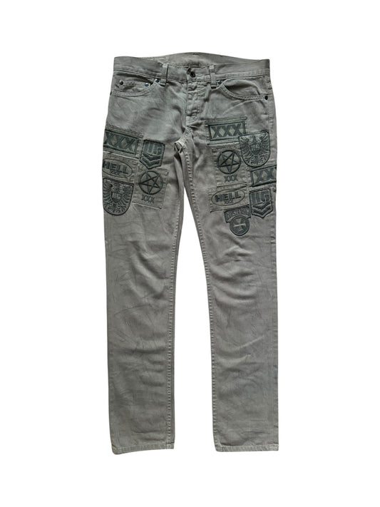 Hysteric Glamour “XXX” Patchwork Pants