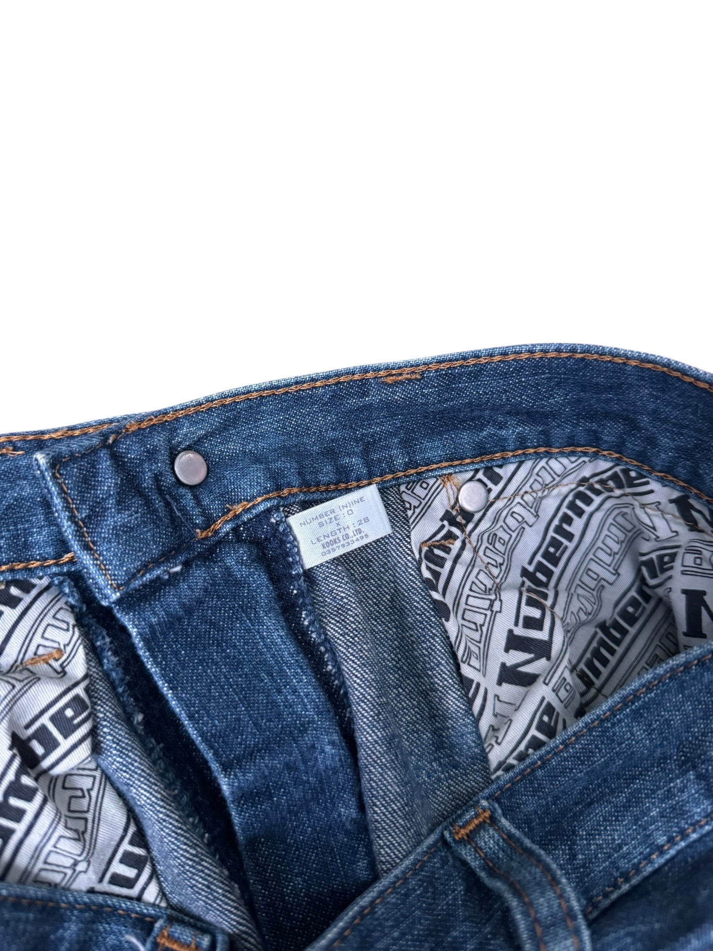 Number Nine SS01 “Time Migration” Distressed Denim