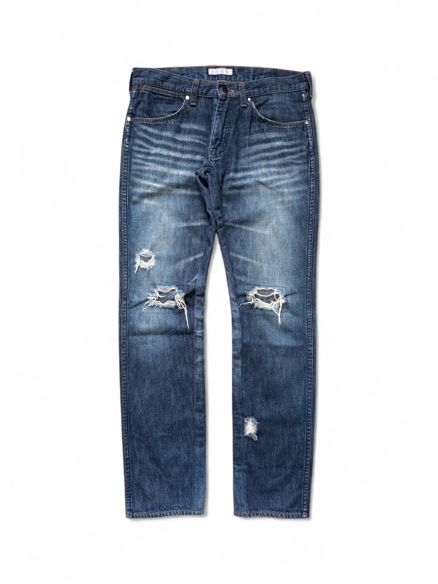 Number Nine SS01 “Time Migration” Distressed Denim