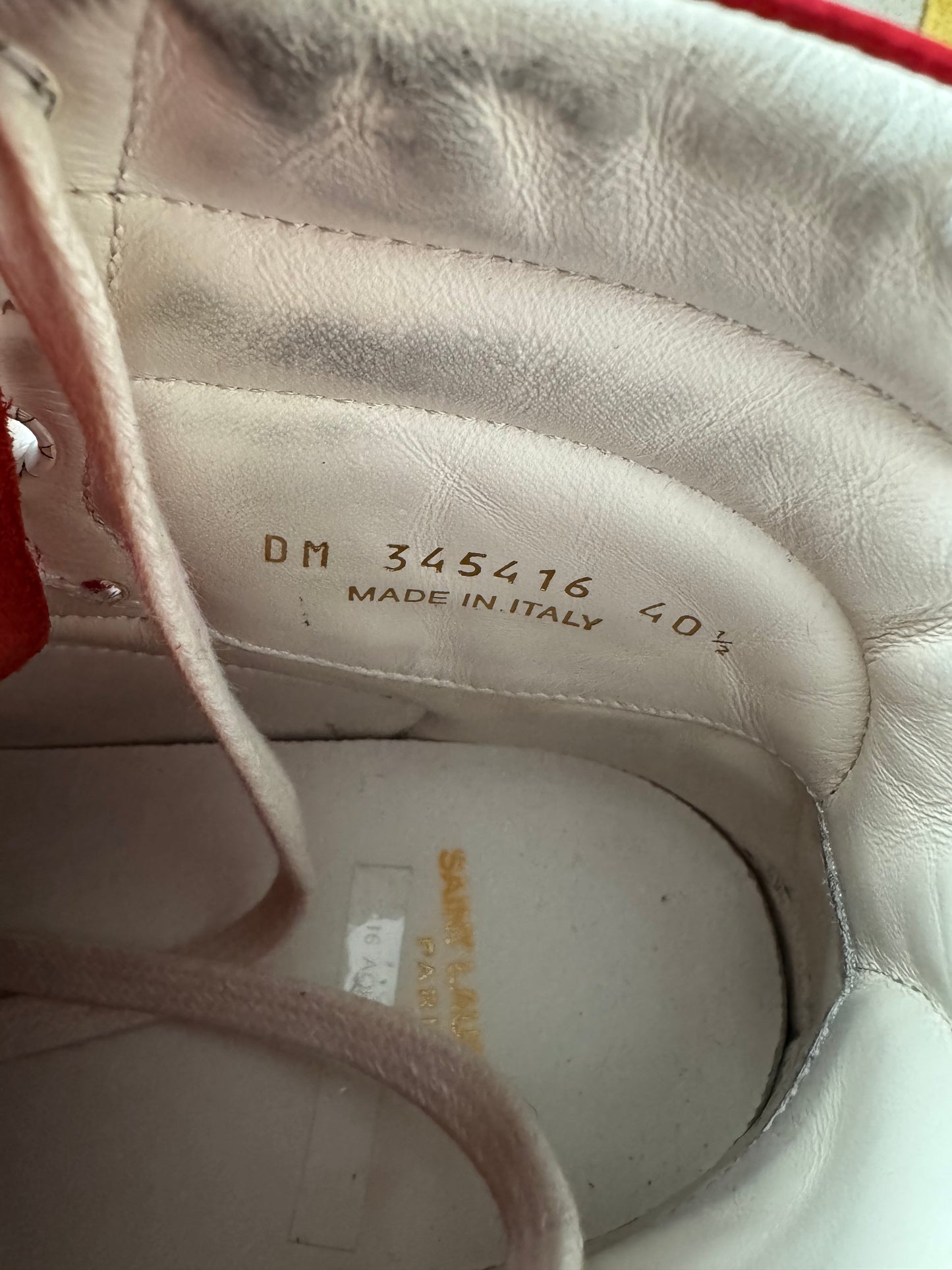 Saint Laurent SL/10H Red & Black High Top Sneakers