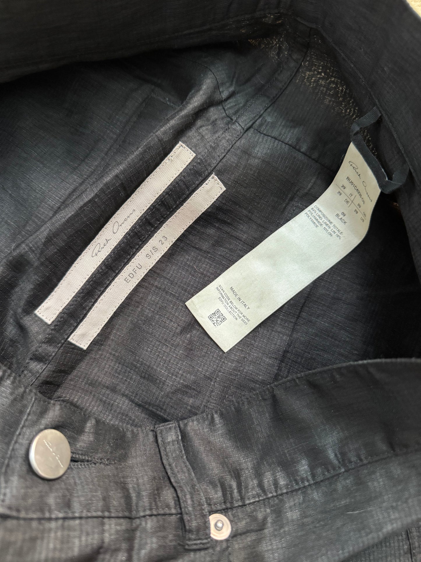 Rick Owens SS23 Edfu Linen Bolans