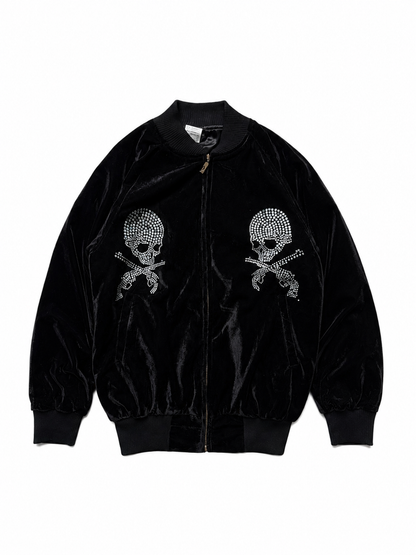 Mastermind Japan Velvet Rhinestone Bomber Jacket