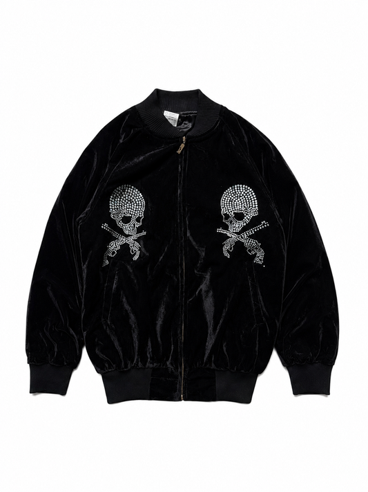 Mastermind Japan Velvet Rhinestone Bomber Jacket