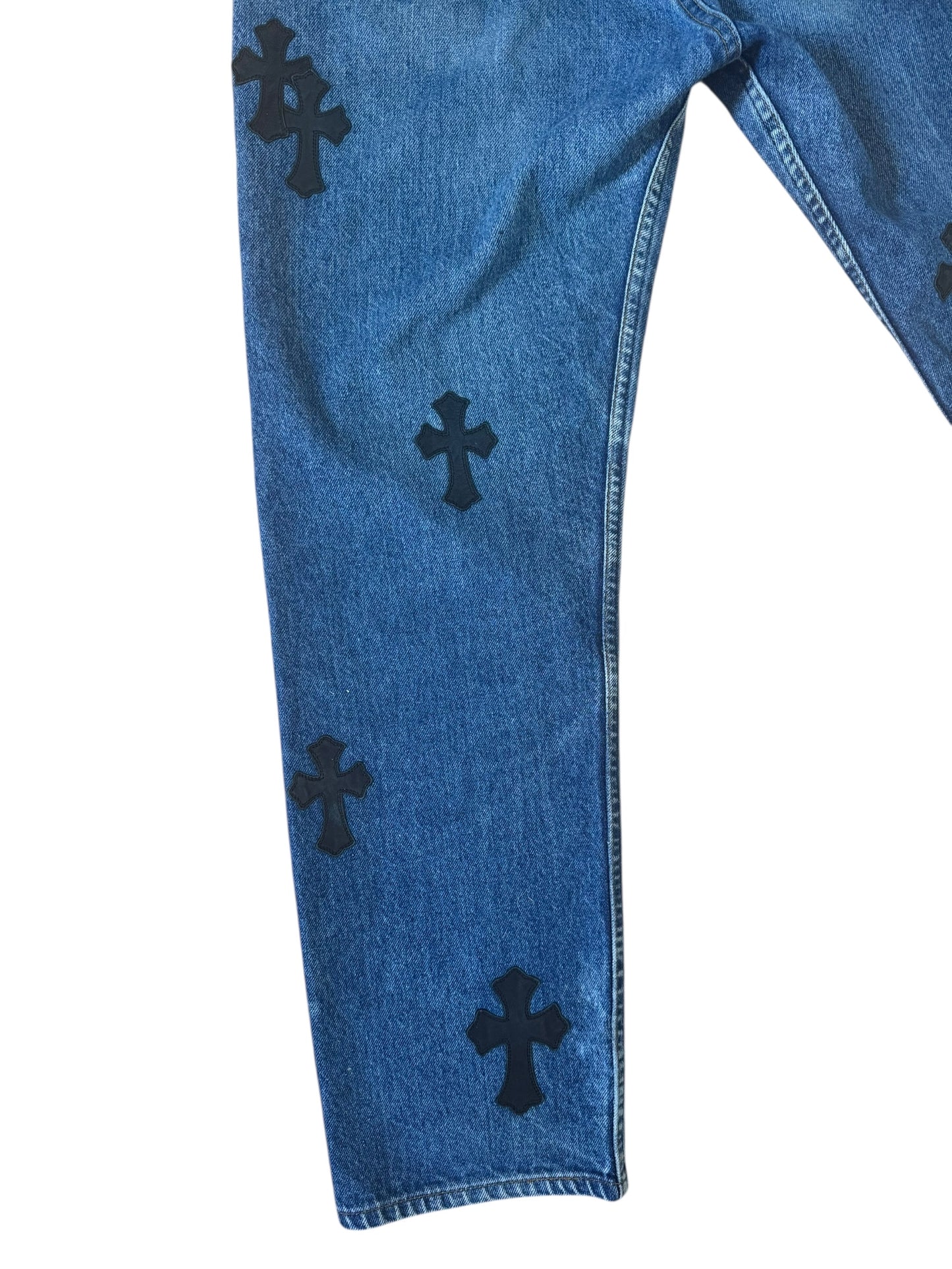 Chrome Hearts x Levis 505 Patchwork Denim