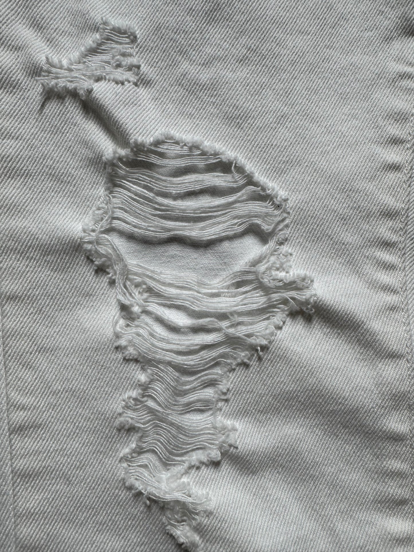 Hysteric Glamour Distressed White Denim