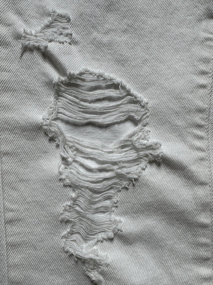 Hysteric Glamour Distressed White Denim