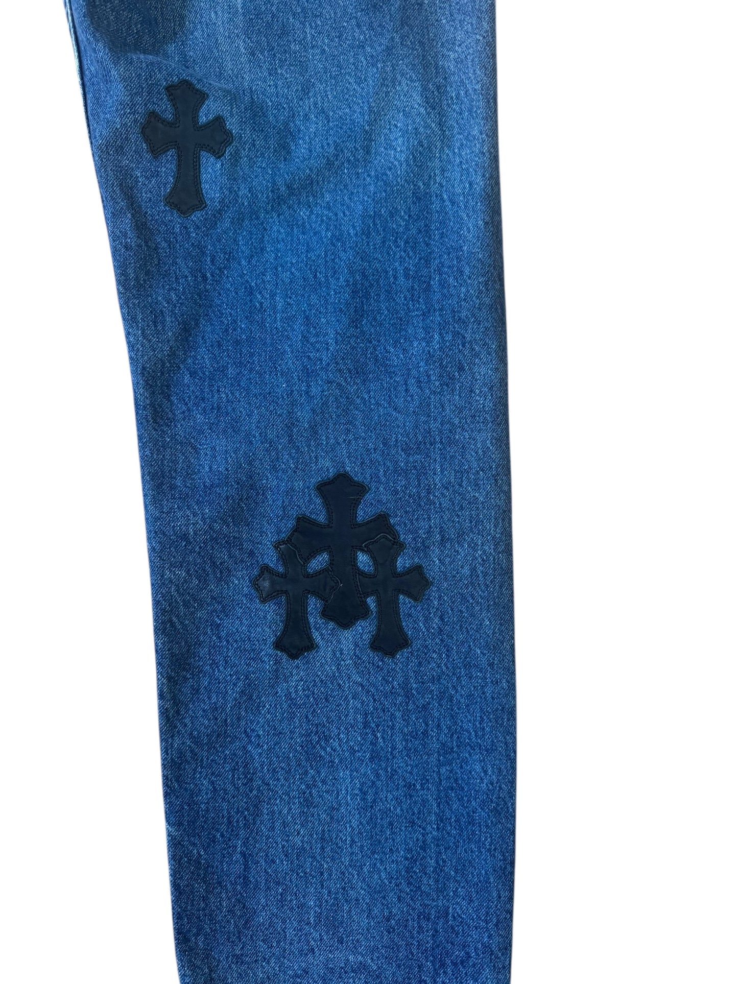 Chrome Hearts x Levis 505 Patchwork Denim