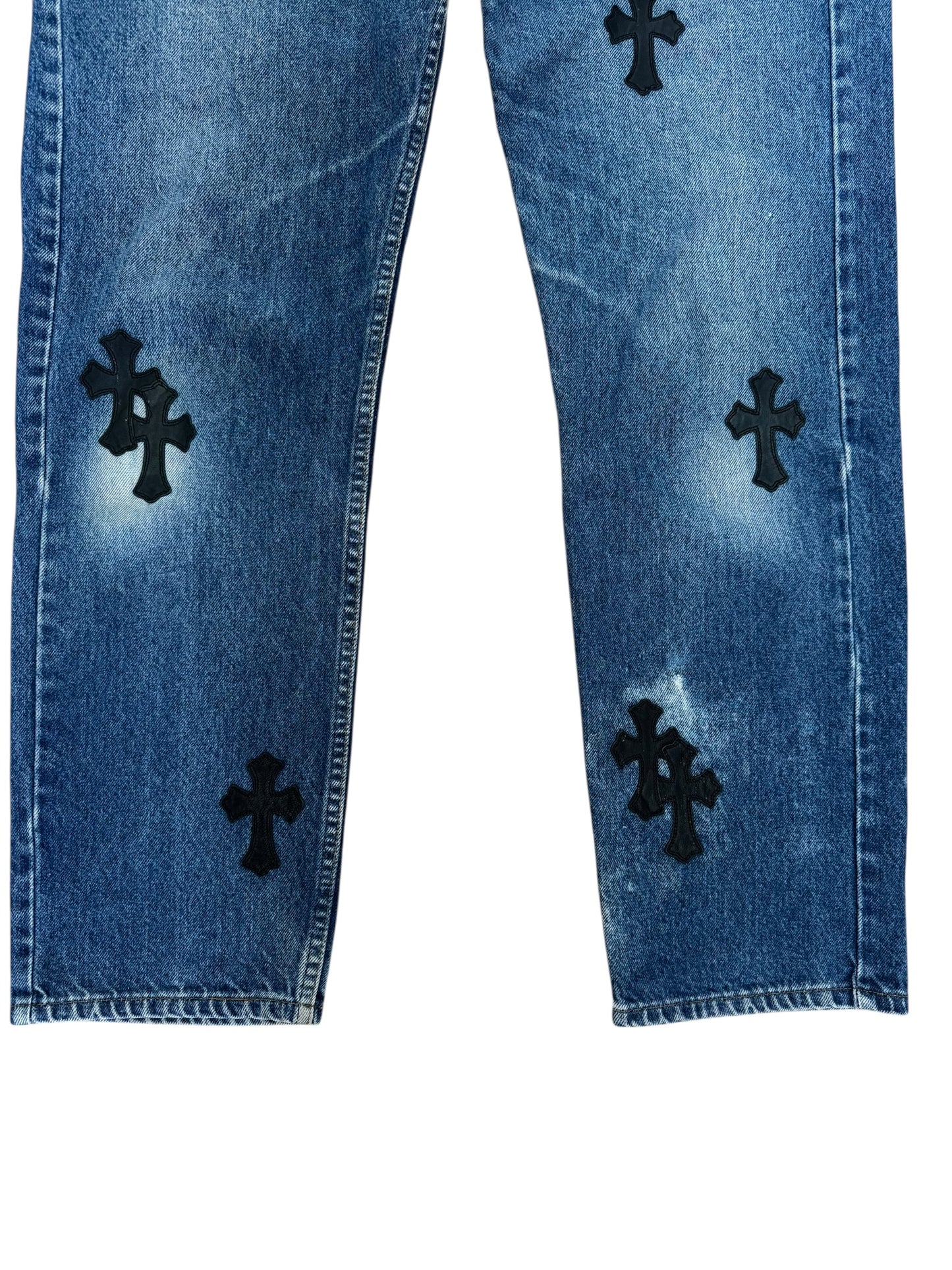 Chrome Hearts x Levis 505 Patchwork Denim