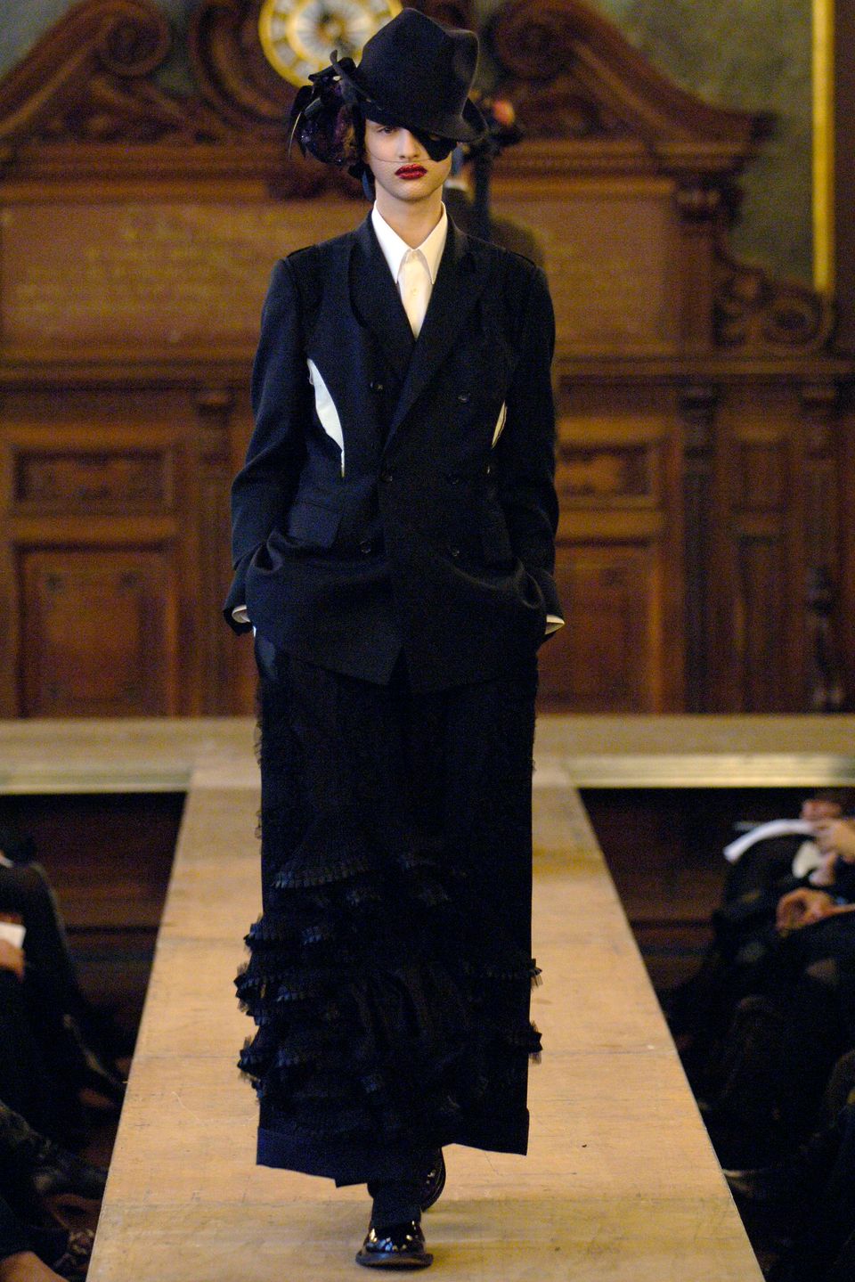 Comme Des Garcons 2006 Fringe Velour Velvet Runway Pants