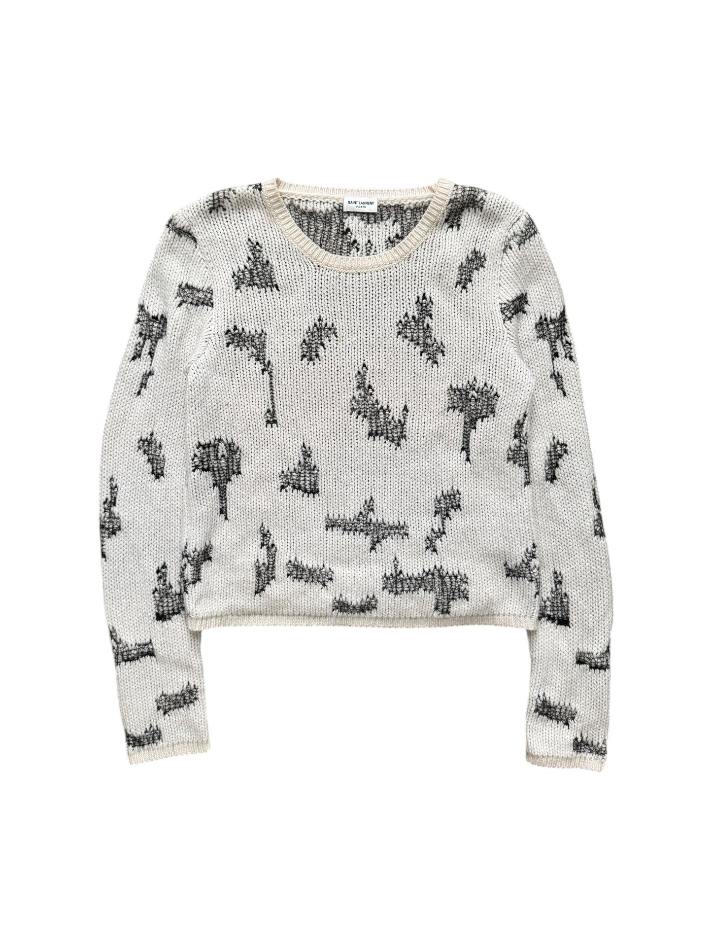 Saint Laurent 2017 Web Stitched Sweater