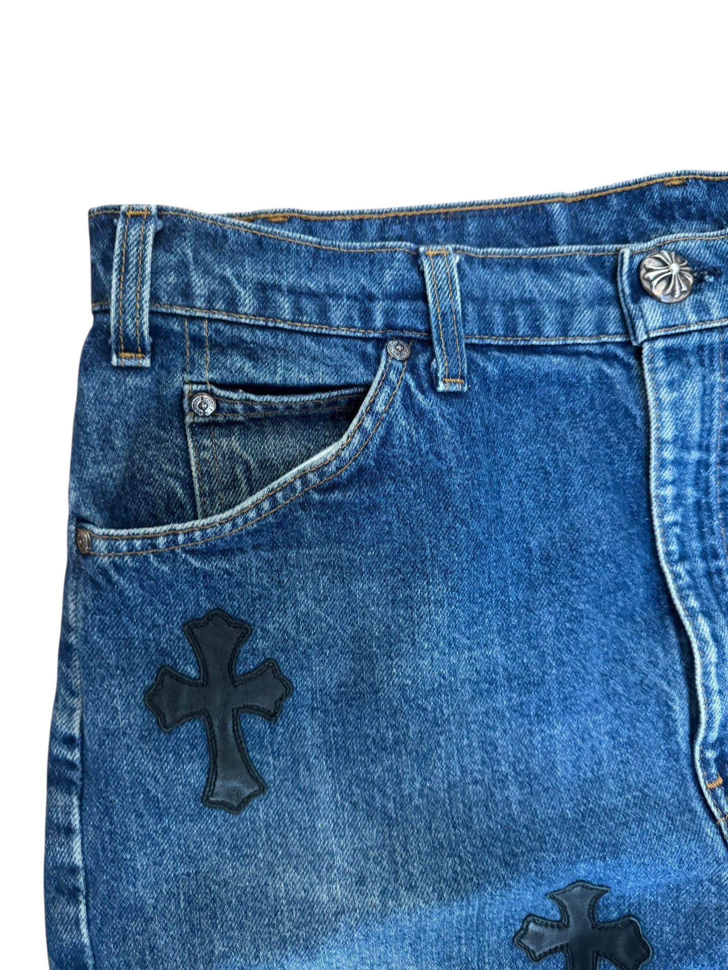 Chrome Hearts x Levis 505 Patchwork Denim
