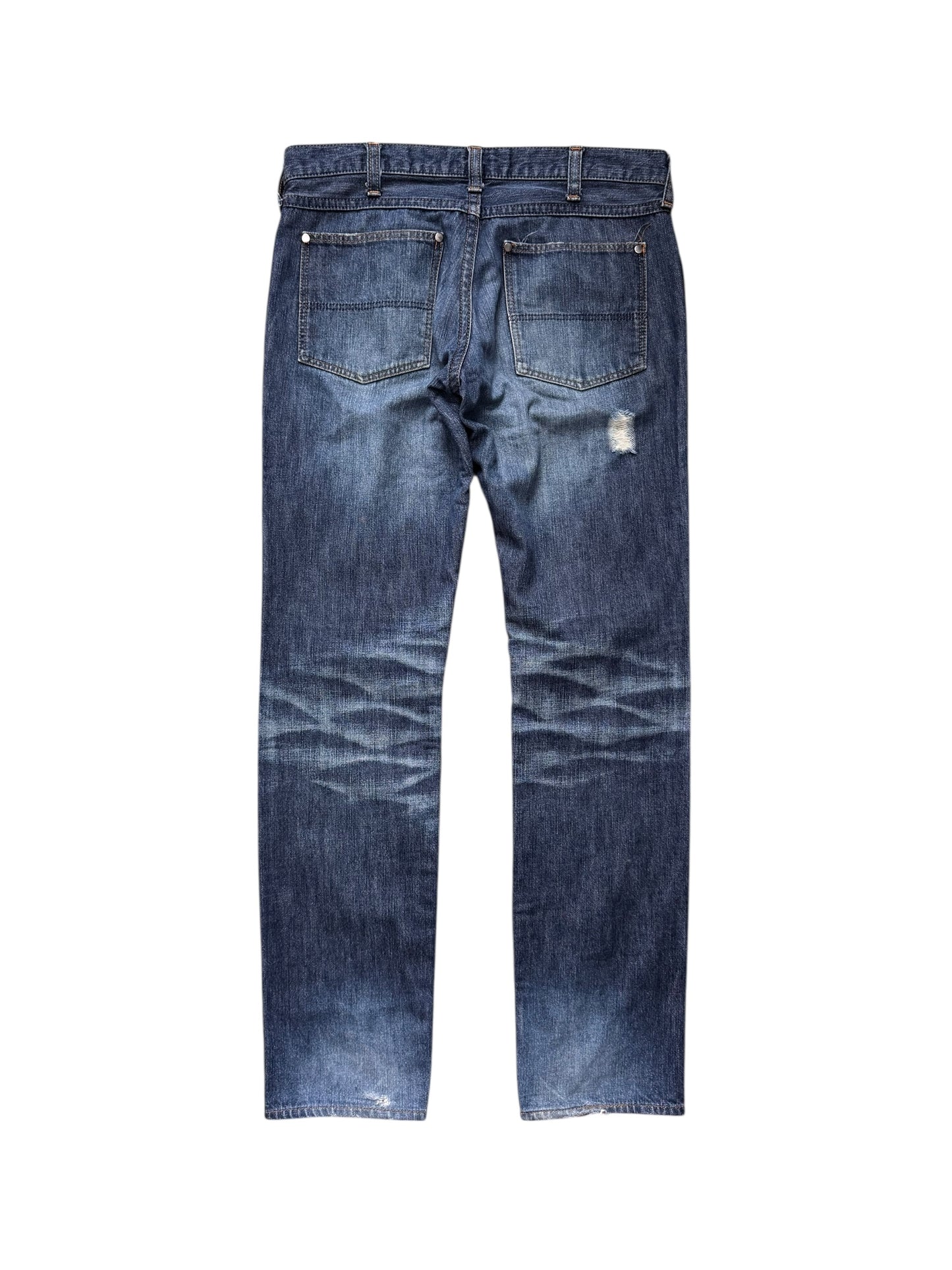 Number Nine SS01 “Time Migration” Distressed Denim