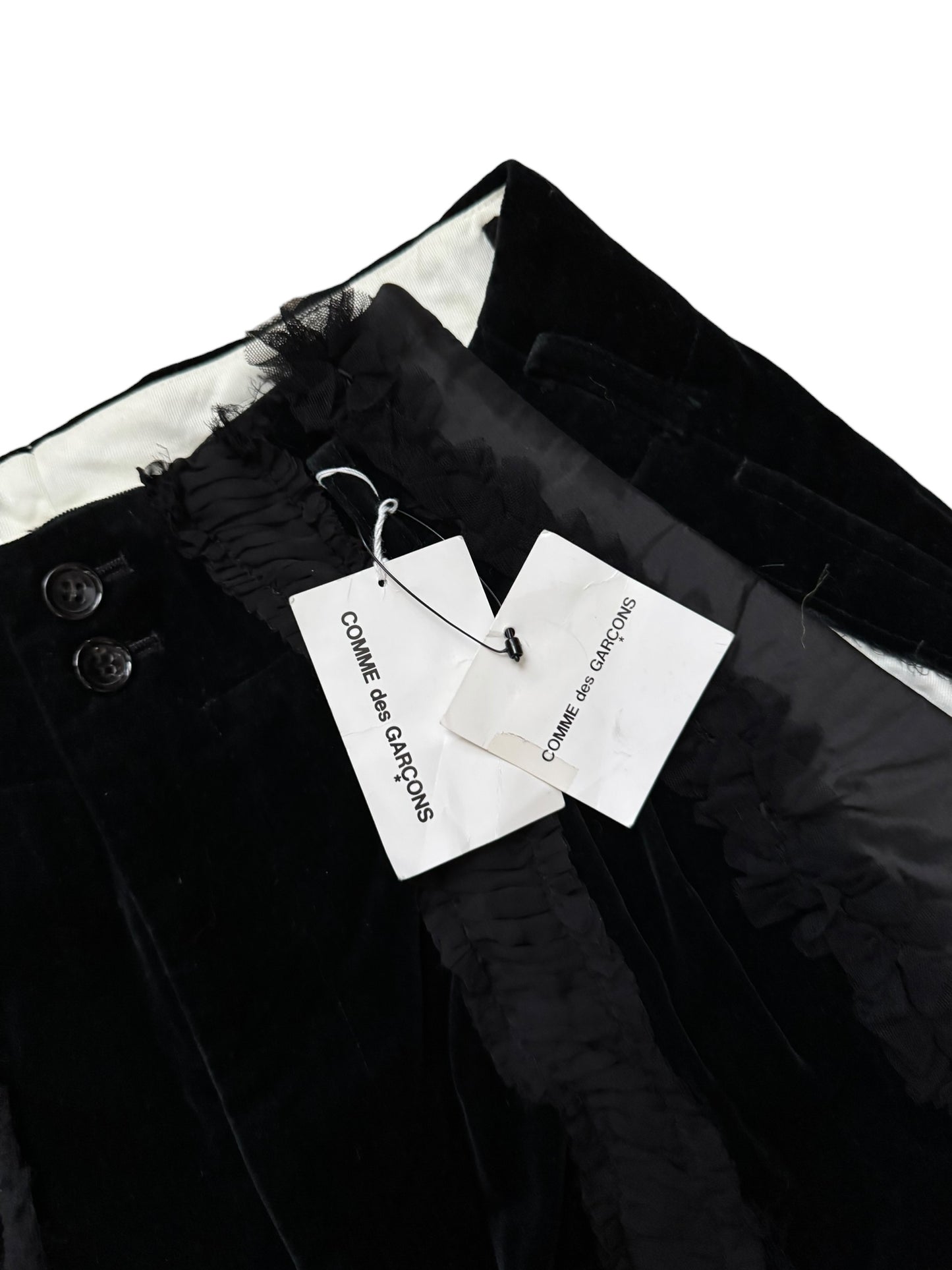 Comme Des Garcons 2006 Fringe Velour Velvet Runway Pants
