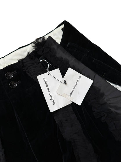 Comme Des Garcons 2006 Fringe Velour Velvet Runway Pants