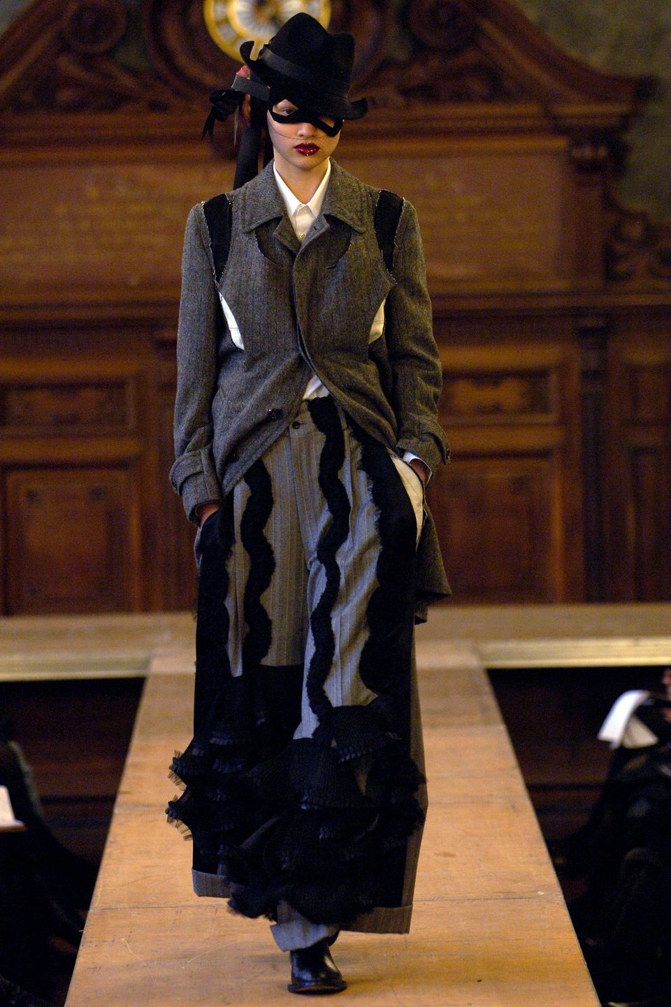 Comme Des Garcons 2006 Fringe Velour Velvet Runway Pants