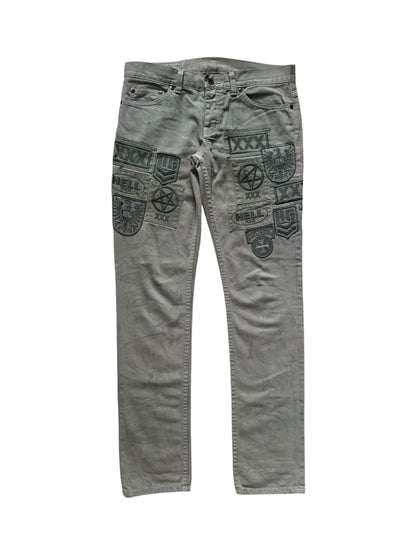 Hysteric Glamour “XXX” Patchwork Pants