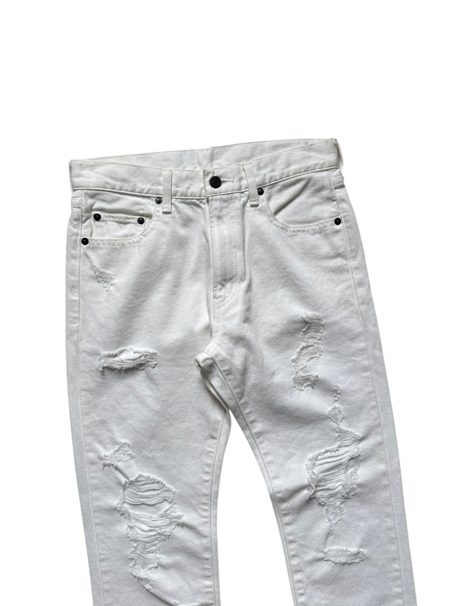 Hysteric Glamour Distressed White Denim