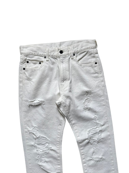 Hysteric Glamour Distressed White Denim