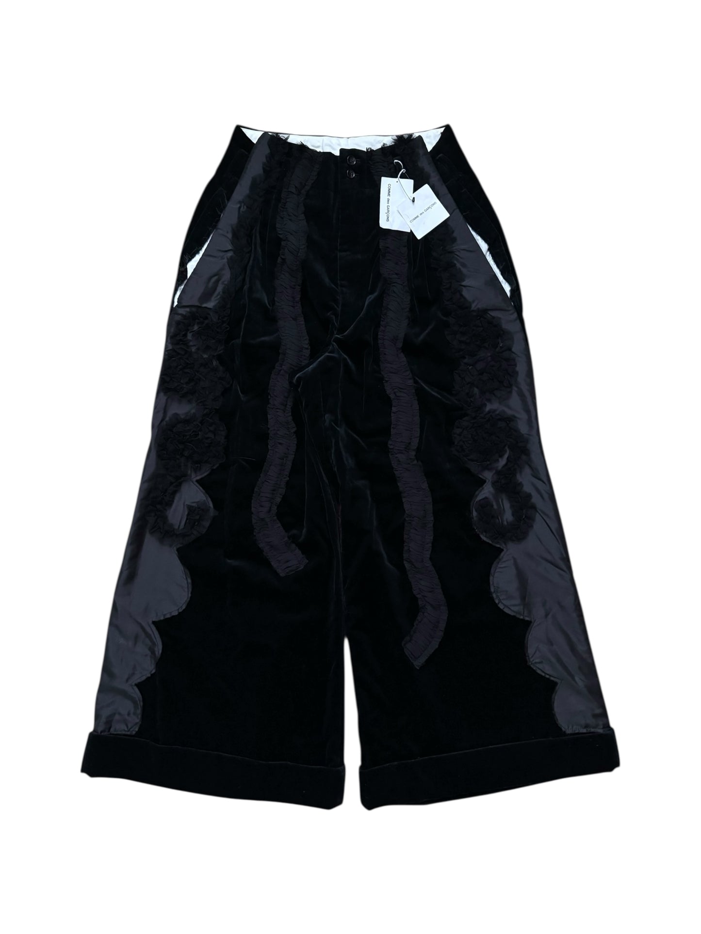 Comme Des Garcons 2006 Fringe Velour Velvet Runway Pants