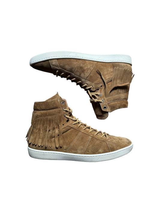 Saint Laurent SL/18H Suede Fringe High Top Sneakers