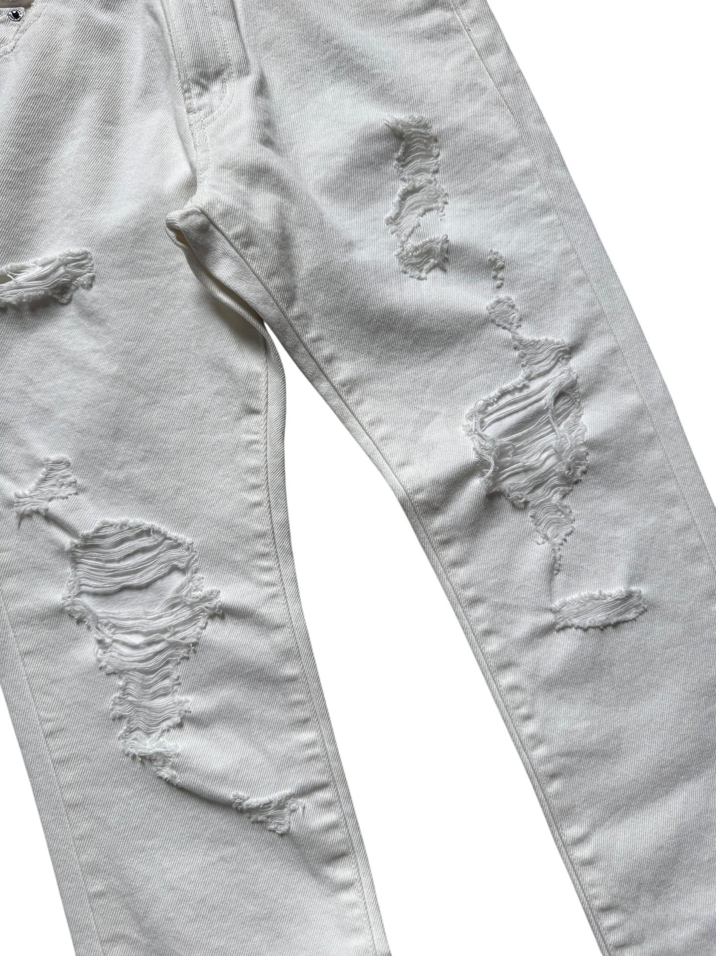 Hysteric Glamour Distressed White Denim