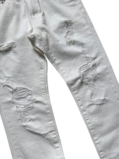 Hysteric Glamour Distressed White Denim