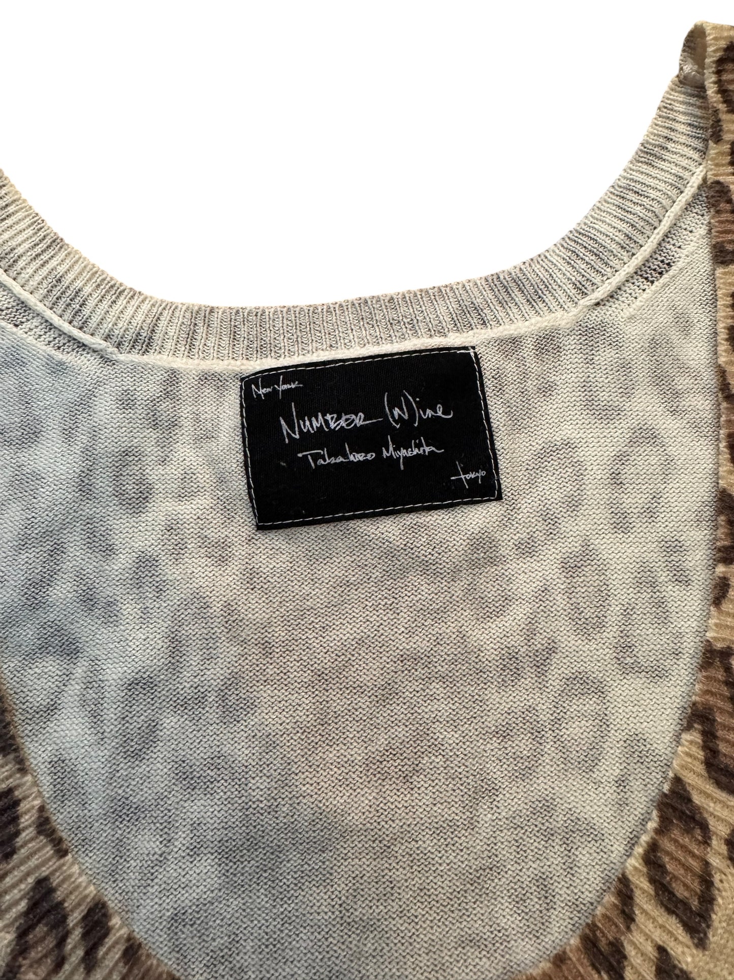 Number Nine SS06 “Welcome to the Shadow” Leopard Print Vest