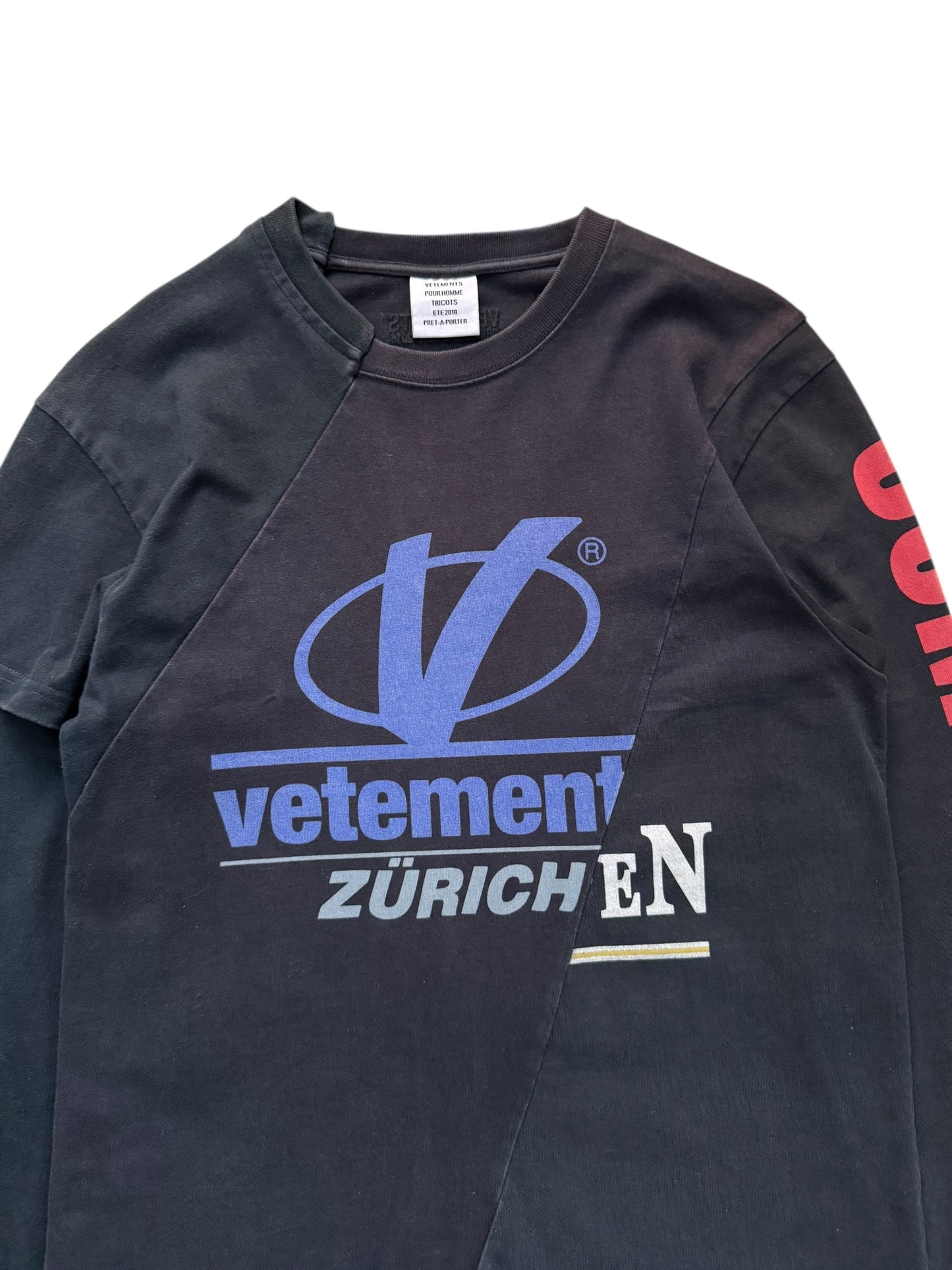 Vetements SS18 Zurich Reworked Longsleeve Shirt