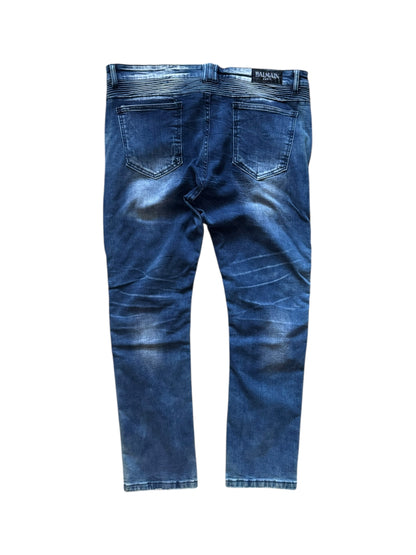 Balmain Paris Moto Biker Denim