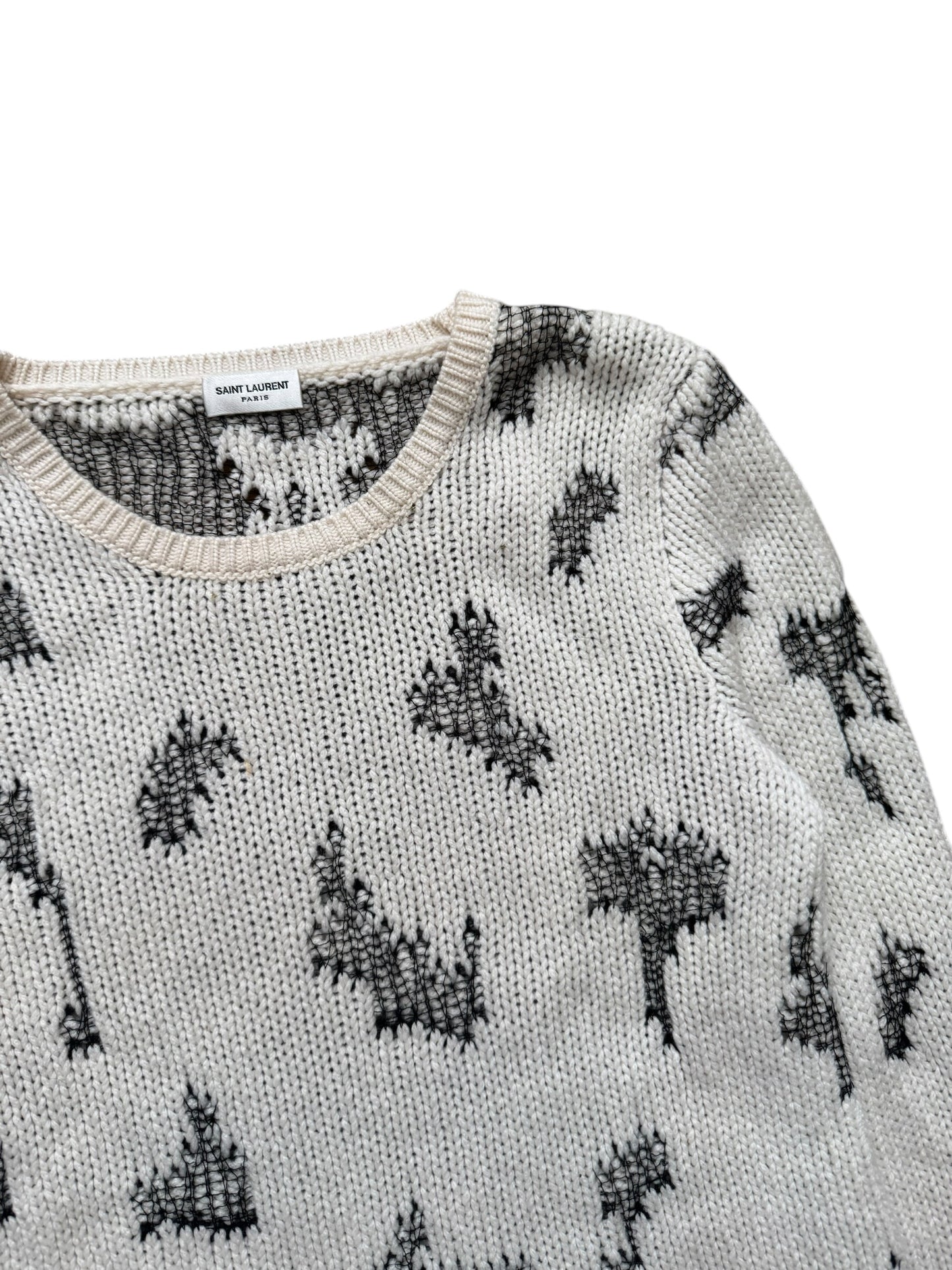 Saint Laurent 2017 Web Stitched Sweater