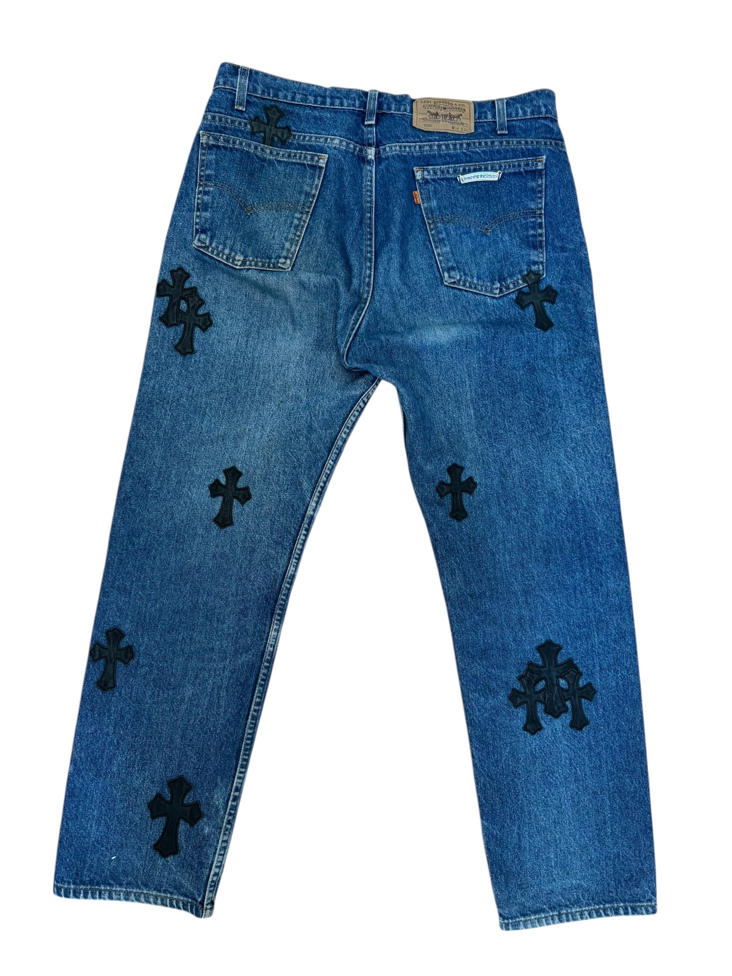 Chrome Hearts x Levis 505 Patchwork Denim