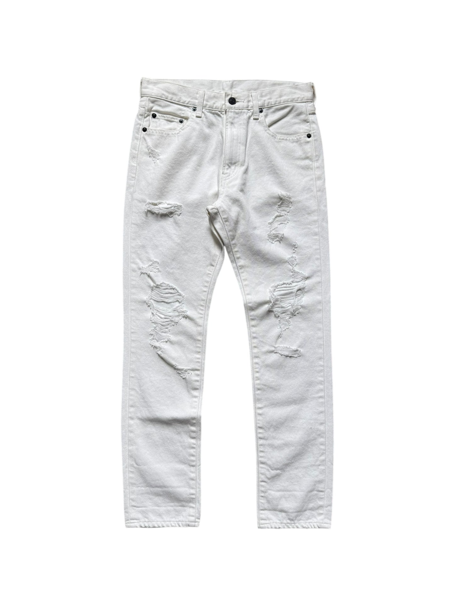Hysteric Glamour Distressed White Denim