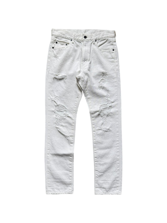 Hysteric Glamour Distressed White Denim