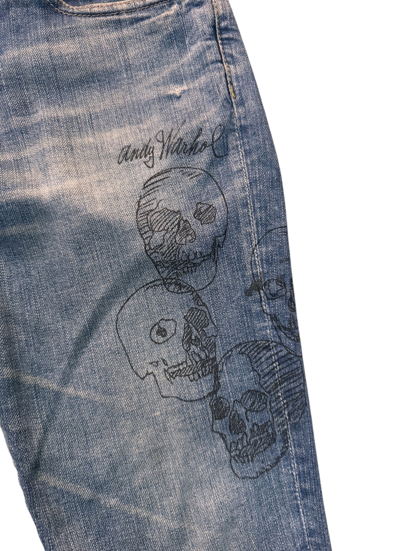 Hysteric Glamour Andy Warhol Skull Stud Denim