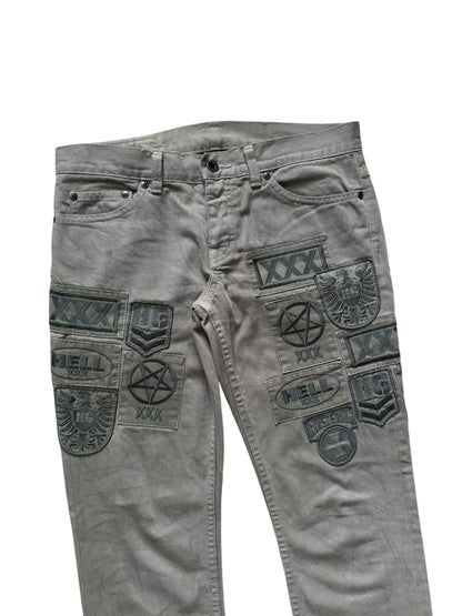 Hysteric Glamour “XXX” Patchwork Pants