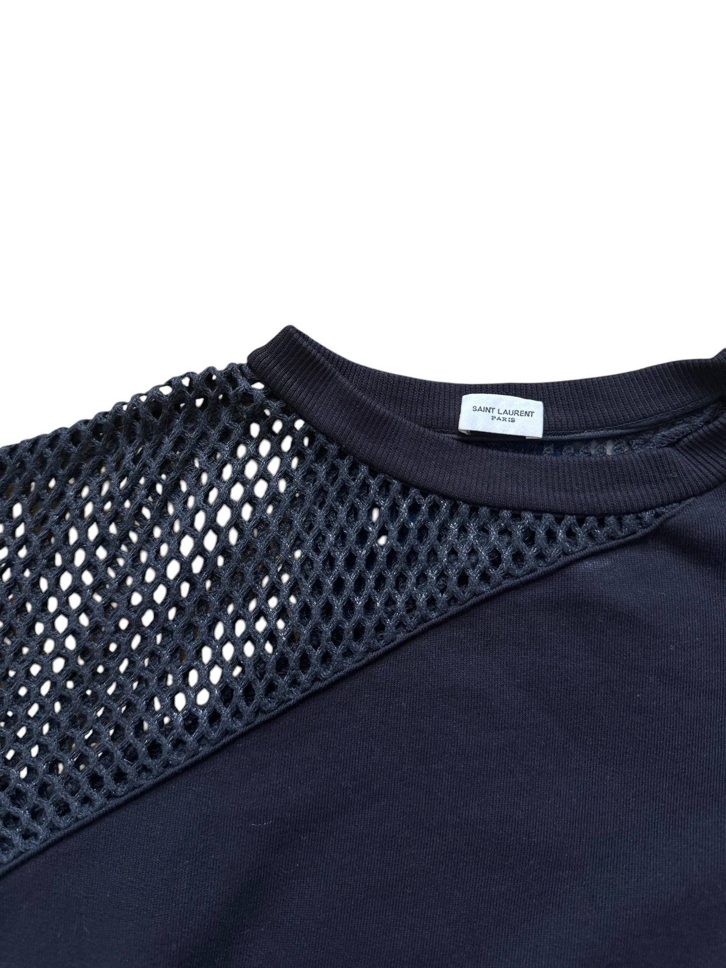 Saint Laurent 2013 “California Grunge” Mesh Shoulder Sweatshirt