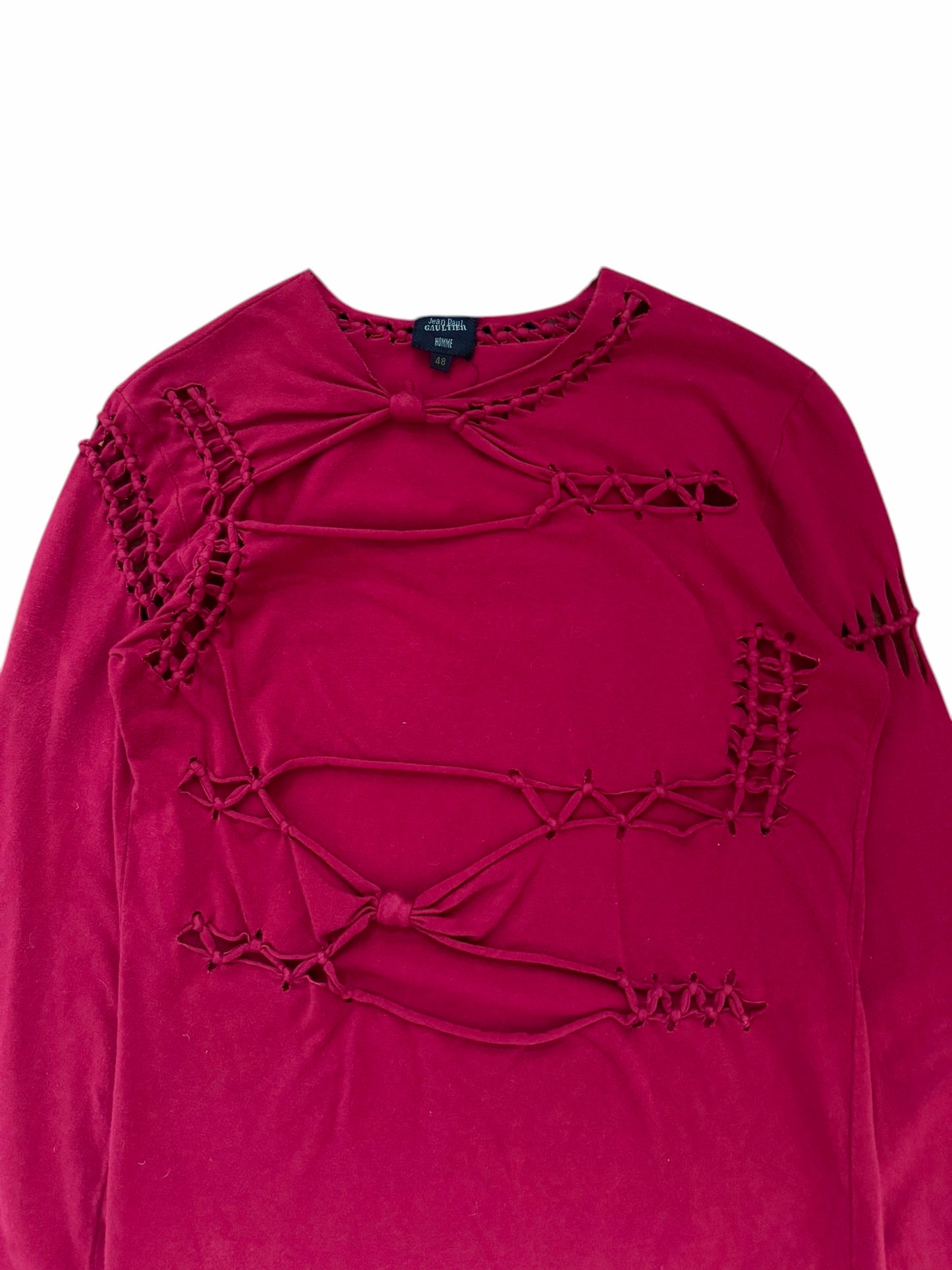 Jean Paul Gaultier Homme SS01 Runway Open Braided Longsleeve