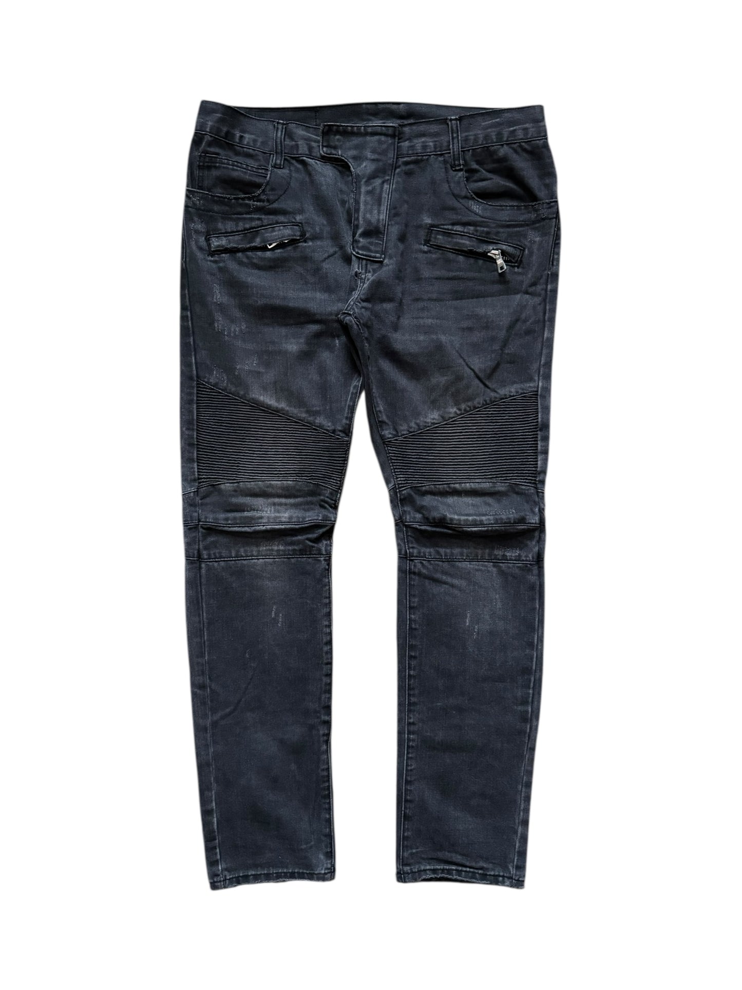 Balmain Biker Moto Jeans