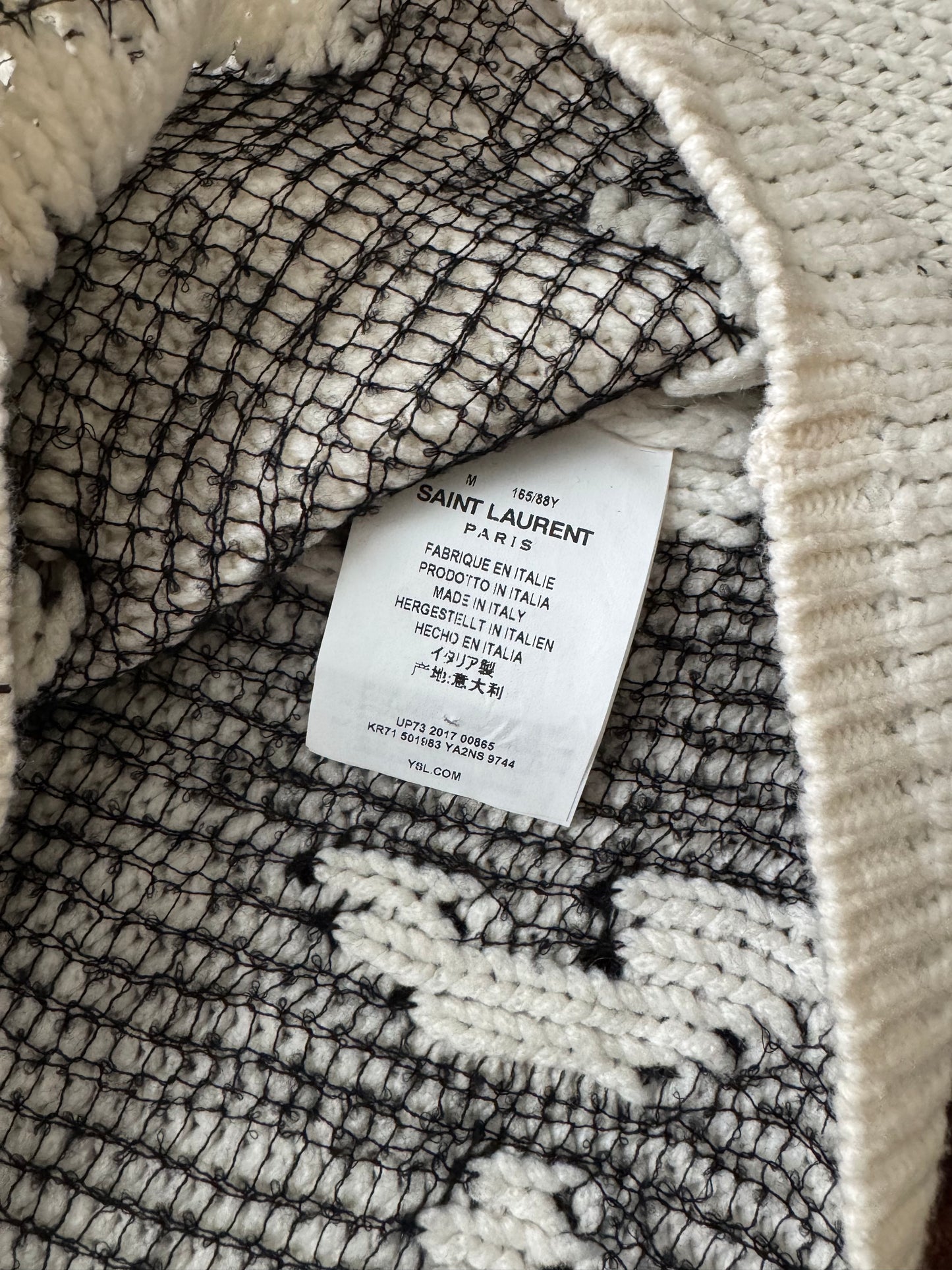 Saint Laurent 2017 Web Stitched Sweater