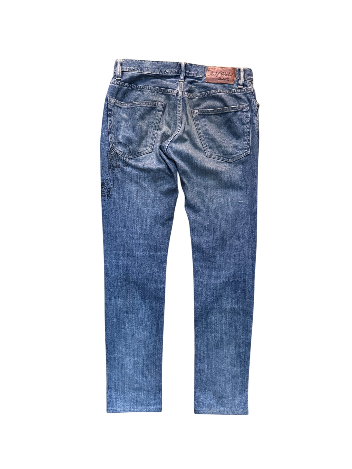 Hysteric Glamour Andy Warhol Skull Stud Denim
