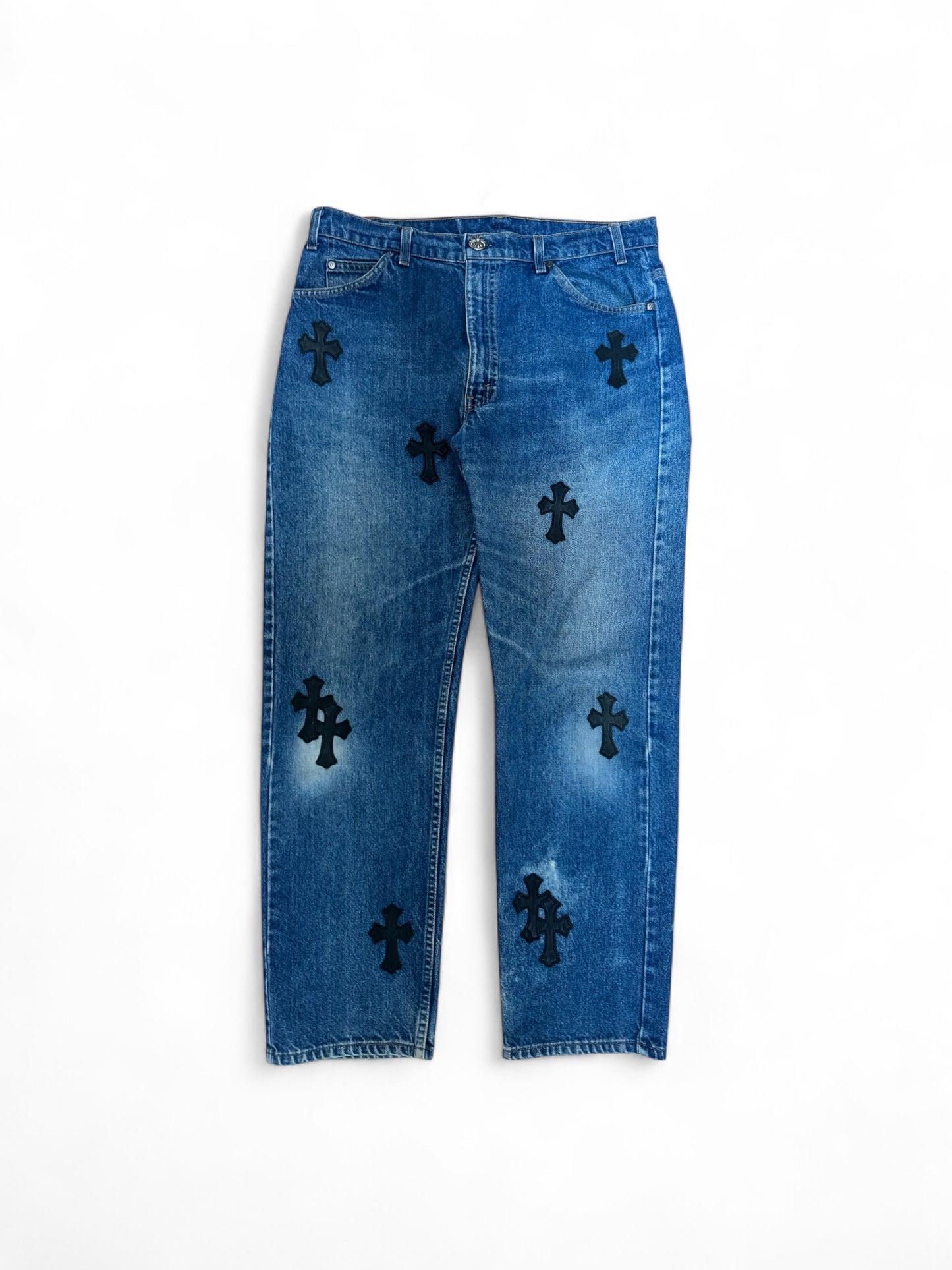 Chrome Hearts x Levis 505 Patchwork Denim