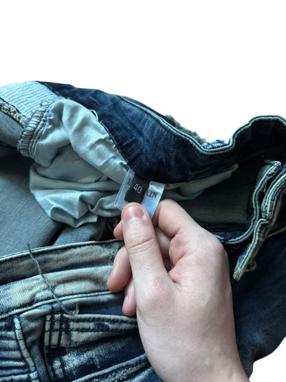 Balmain Paris Moto Biker Denim