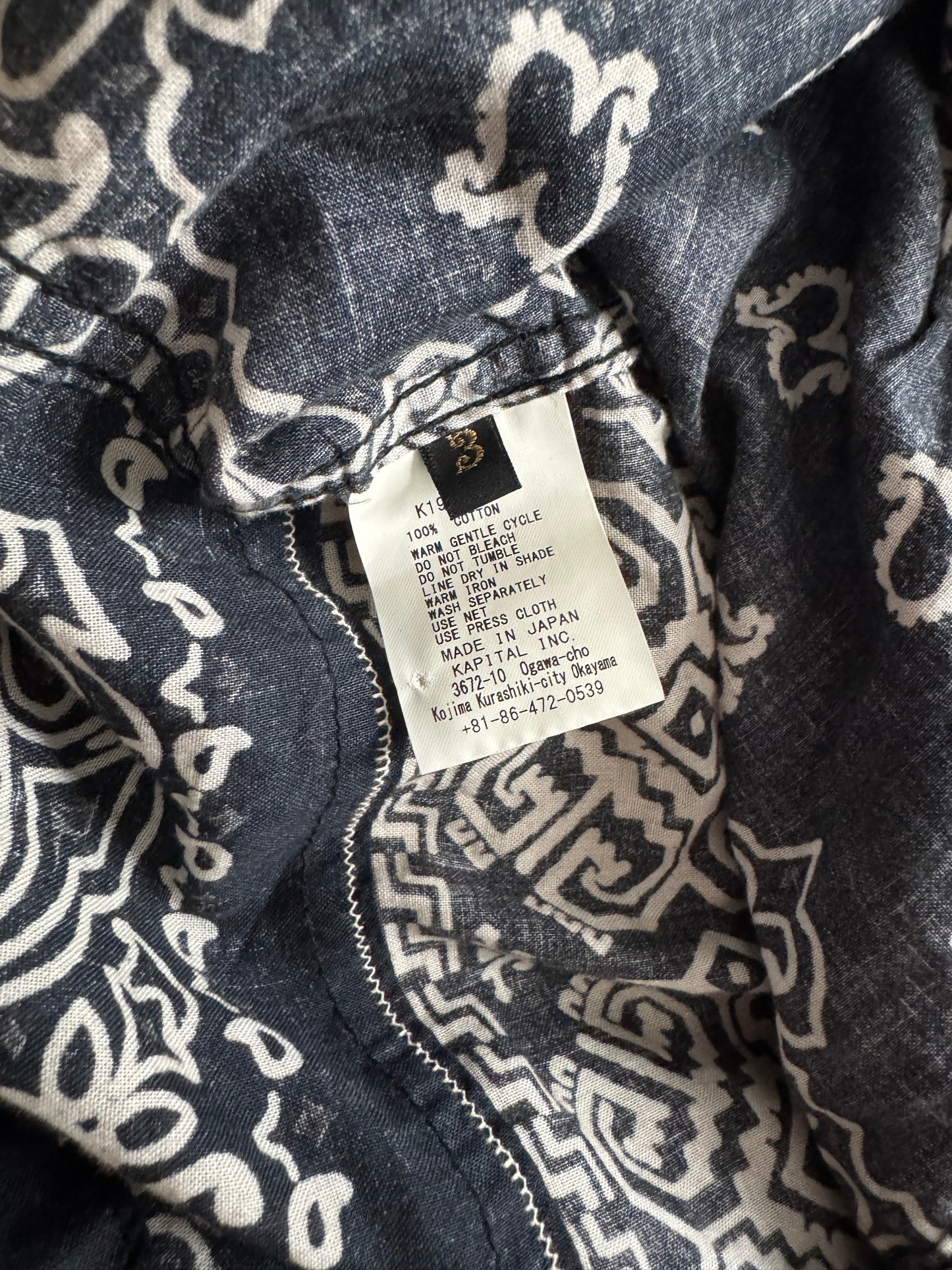 Kapital Black Bandana Paisley Jacket