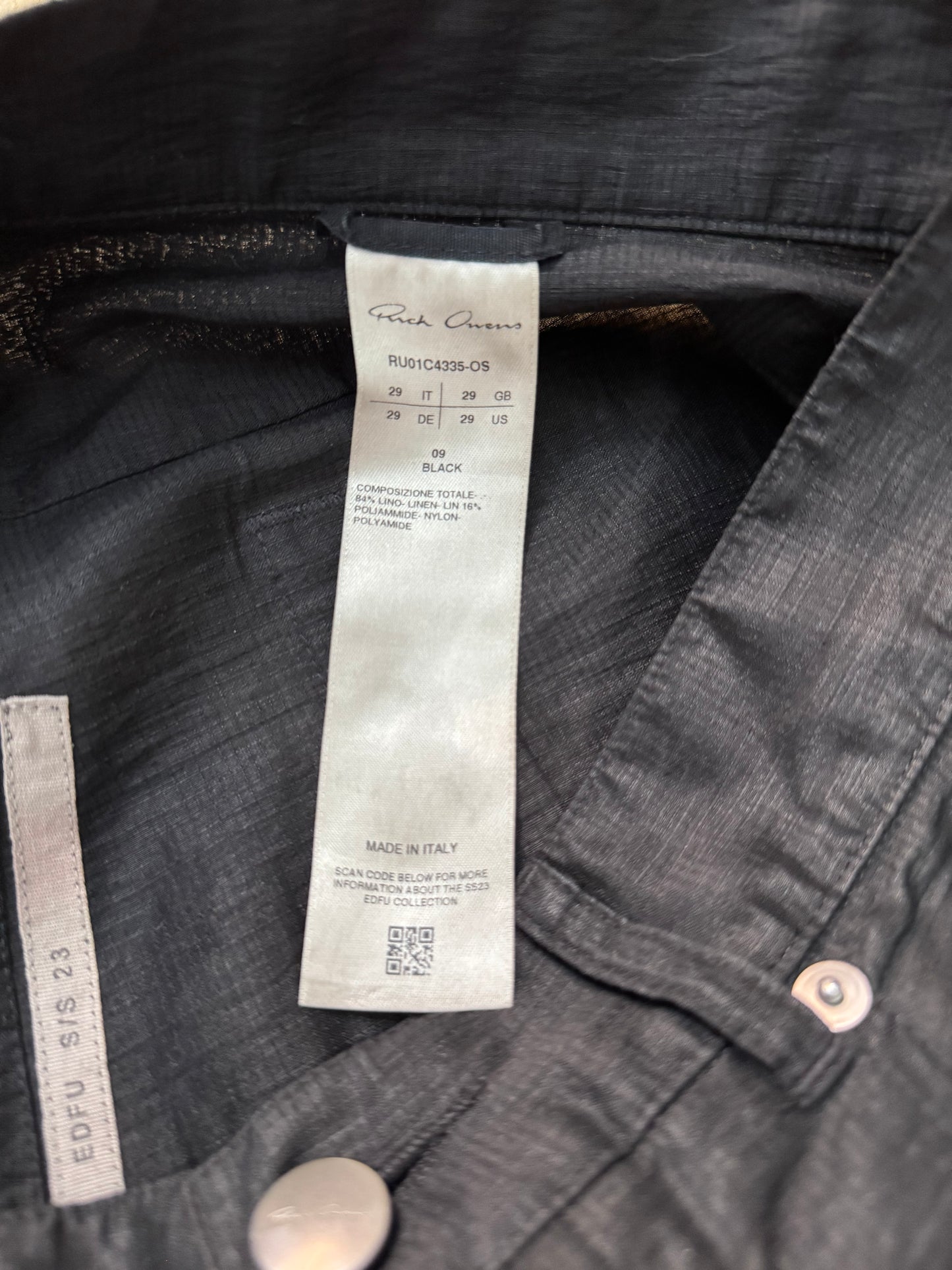 Rick Owens SS23 Edfu Linen Bolans