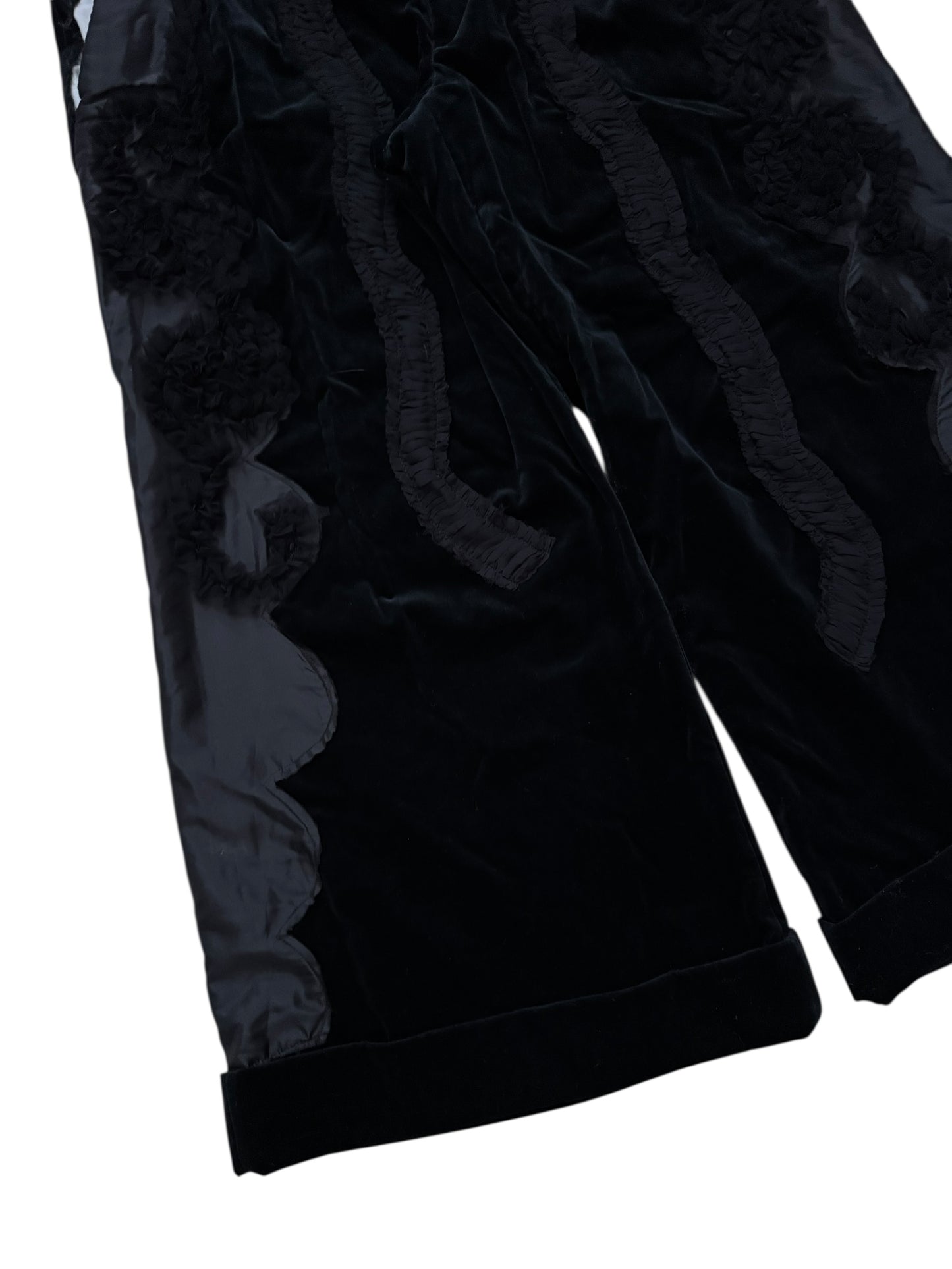 Comme Des Garcons 2006 Fringe Velour Velvet Runway Pants