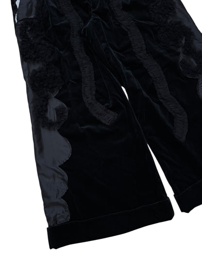 Comme Des Garcons 2006 Fringe Velour Velvet Runway Pants