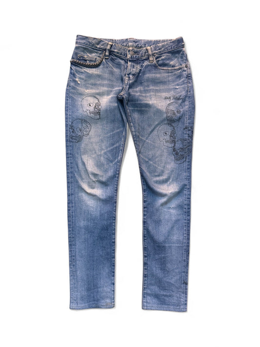 Hysteric Glamour Andy Warhol Skull Stud Denim