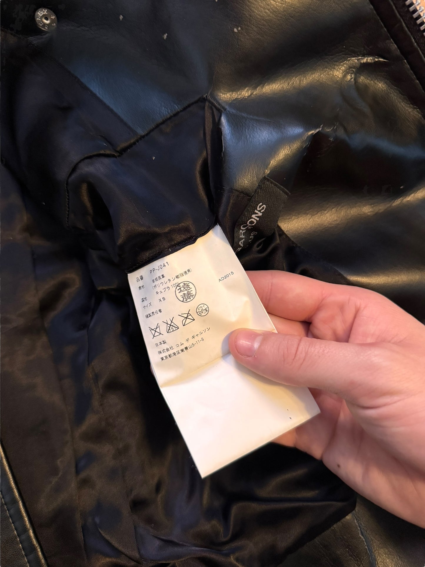Comme Des Garçons Homme Plus AW15 Wolf Decal Biker Jacket